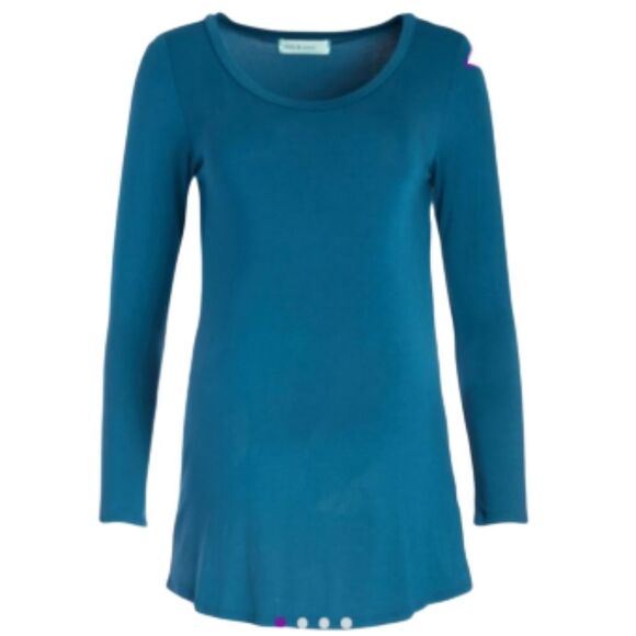 Chris & Carol Maternity Long Sleeve Tunic Teal Large - Picture 1 of 6
